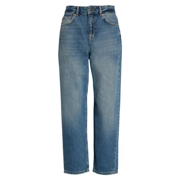 💕REISS💕 Elle High Waist Crop Jeans ~ Mid Blue 30 NWT - Picture 7 of 16